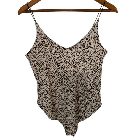 GAZE Leopard Animal Print Bodysuit Size M Festival Y2K - Picture 2 of 5